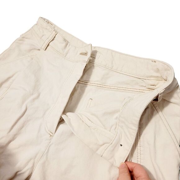 2/$20 Vintage 90s Cream Colour Denim Jeans Size: 4US - Picture 3 of 6